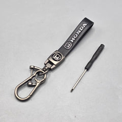 1 Pc Universal Honda PU Leather Keychain With Elegant Look
