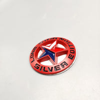1 Pc Universal Lone Star Silver Edition Metal Logo In Premium quality