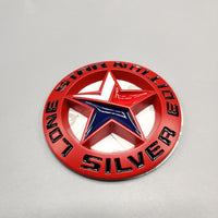 1 Pc Universal Lone Star Silver Edition Metal Logo In Premium quality