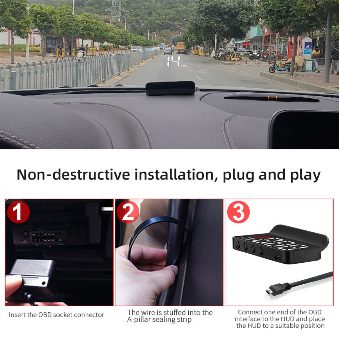 1 Pc Universal M3 OBD2 Head Up Display HUD Gauge Car Digital Speedometer