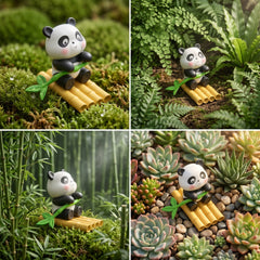 1 Pc Universal Panda Resin Character Decoration Accessories For Car