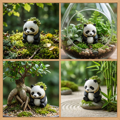 1 Pc Universal Panda Resin Character Decoration Accessories For Car