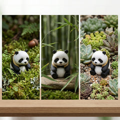 1 Pc Universal Panda Resin Character Decoration Accessories For Car