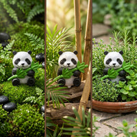 1 Pc Universal Panda Resin Character Decoration Accessories For Car