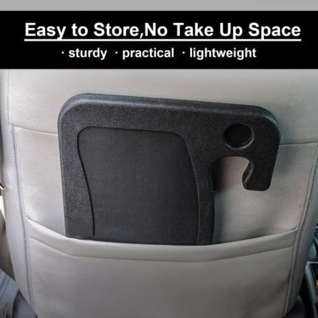 1 Pc Universal Portable Car Steering Wheel Desk Table, Multi-function Steering Wheel Double-sided Trays In ABS Material