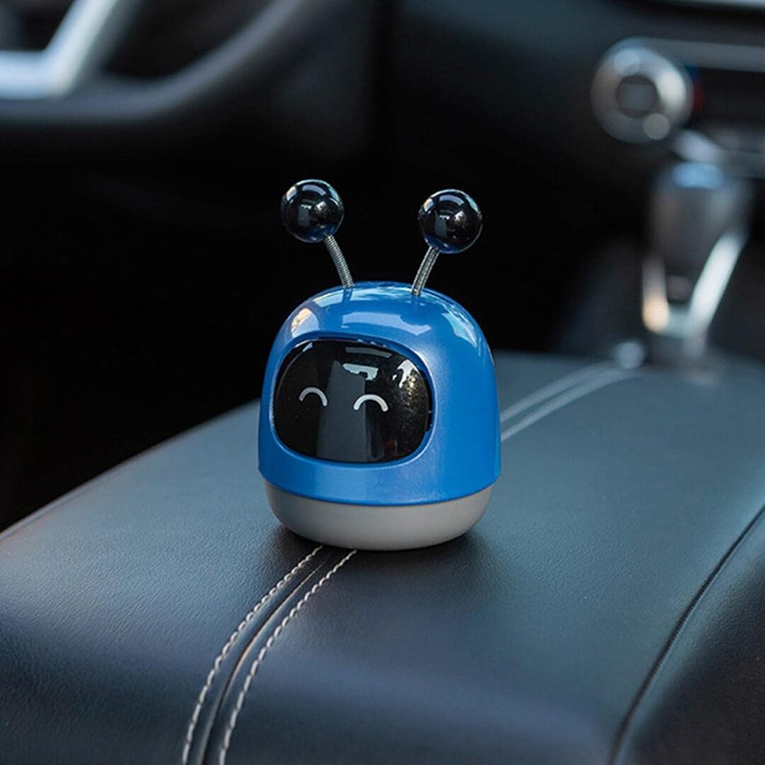 1 Pc Universal Robot Style Car Air Freshener Diffuser, Car Interior Smart Aroma Diffuser Robot(Blue)