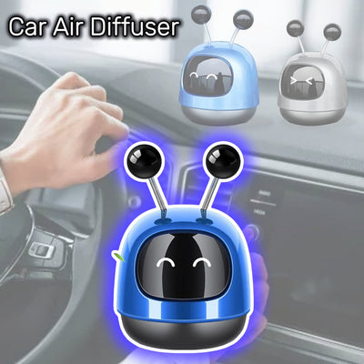 1 Pc Universal Robot Style Car Air Freshener Diffuser, Car Interior Smart Aroma Diffuser Robot(Blue)