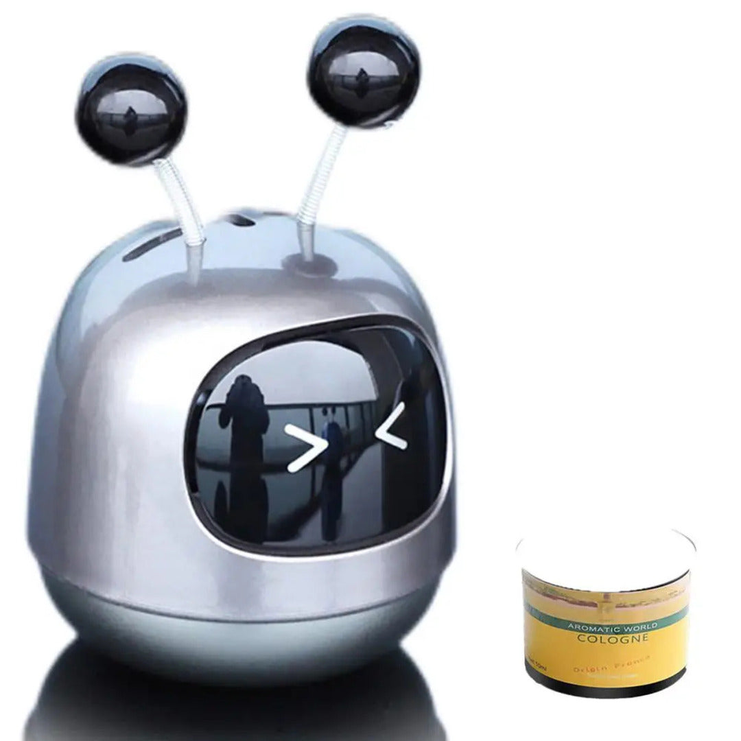 1 Pc Universal Robot Style Car Air Freshener Diffuser, Car Interior Smart Aroma Diffuser Robot(Grey)