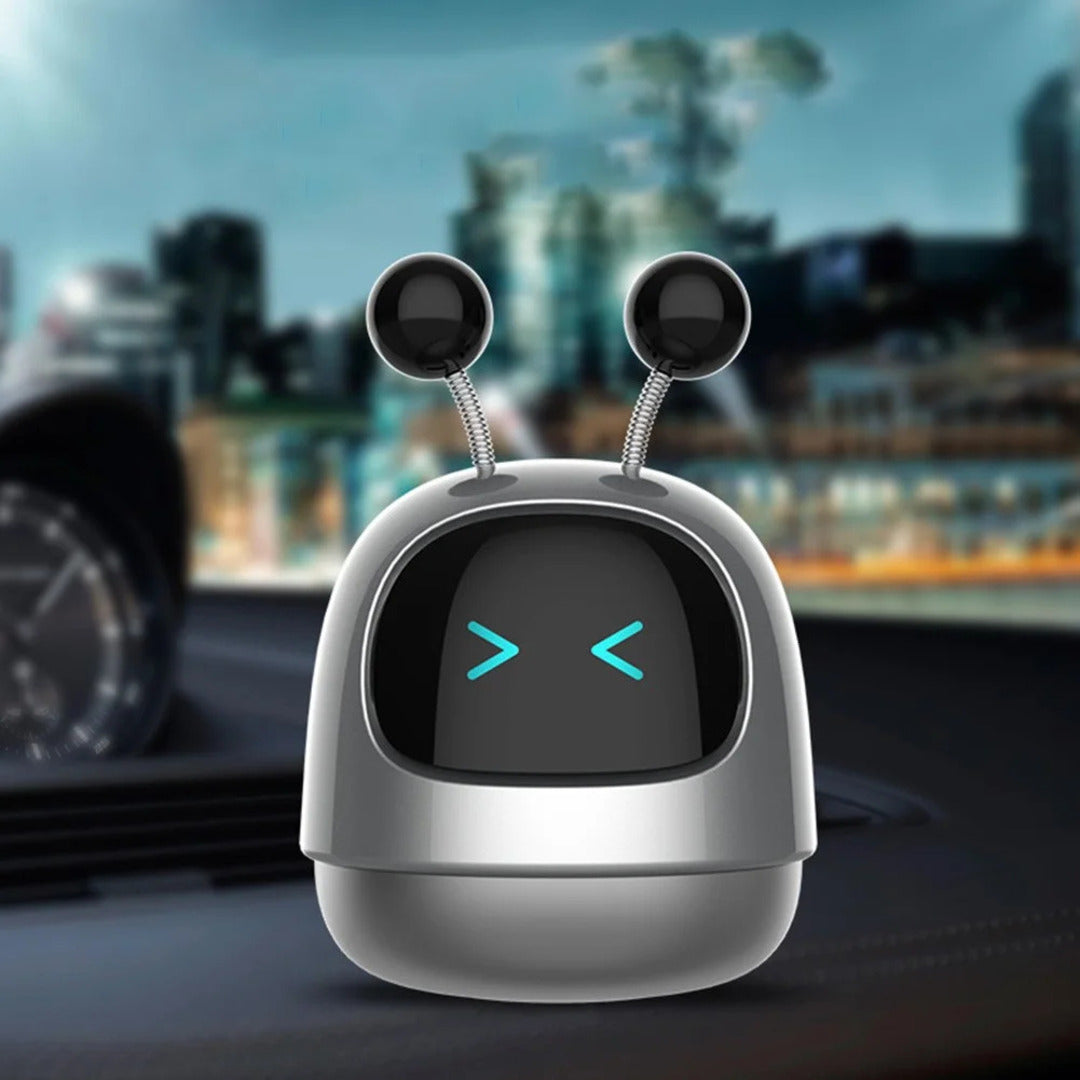 1 Pc Universal Robot Style Car Air Freshener Diffuser, Car Interior Smart Aroma Diffuser Robot(Grey)