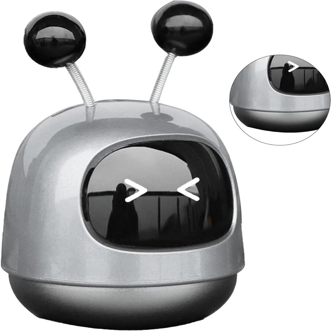 1 Pc Universal Robot Style Car Air Freshener Diffuser, Car Interior Smart Aroma Diffuser Robot(Grey)