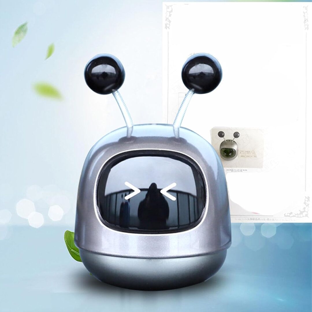 1 Pc Universal Robot Style Car Air Freshener Diffuser, Car Interior Smart Aroma Diffuser Robot(Grey)
