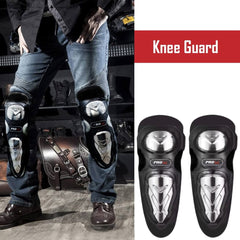 1 Pc Universal Stainless Steel Knee And Elbow Pads For Bike Safety Equipment