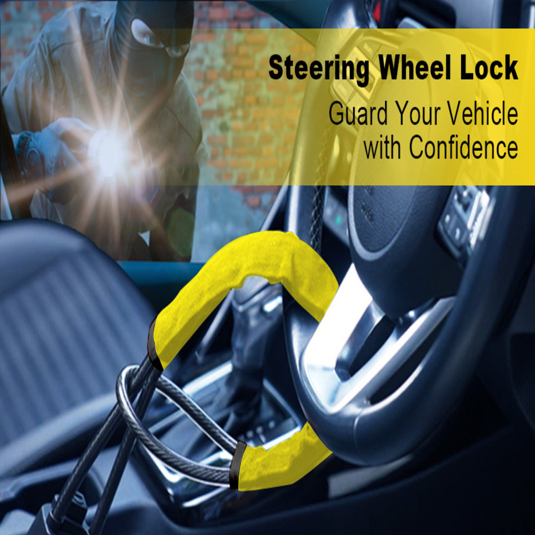 1 Pc Universal Steering Wheel Security Lock For Car Security With Keys