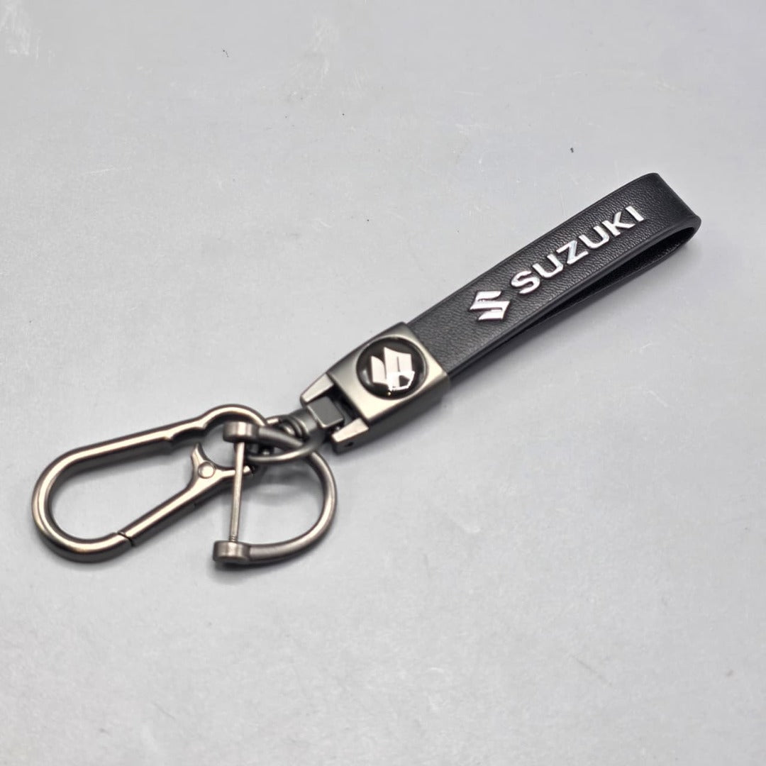 1 Pc Universal Suzuki PU Leather Keychain With Elegant Look