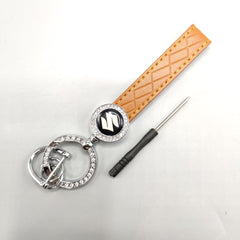 1 Pc Universal Suzuki PU Leather Keychain With Elegant Look