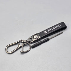 1 Pc Universal Suzuki PU Leather Keychain With Elegant Look