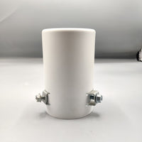 1 Pc Universal White Coated Car Exhaust Tip In Premium Quality (Medium)