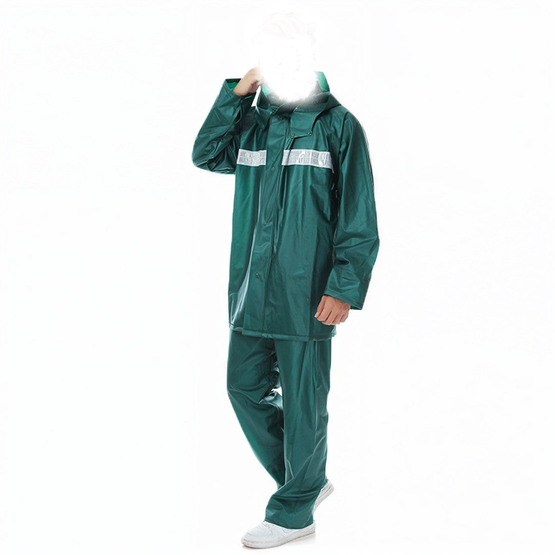 1 Pc Set Rain Suit Waterproof Full Body Rain Suit Coat And Trouser For Men (XXL)