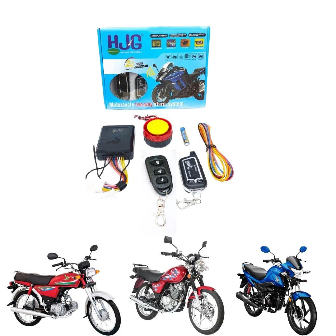 1 Pc HJG 2 Way Motorcycle - Bike Security Alarm System