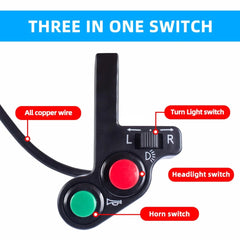 1 Pc Handlebar Light Horn On Off Single Indicator Switch