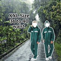 1 Pc Set Rain Suit Waterproof Full Body Rain Suit Coat And Trouser For Men (XXL)