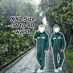 1 Pc Set Rain Suit Waterproof Full Body Rain Suit Coat And Trouser For Men (XXL)