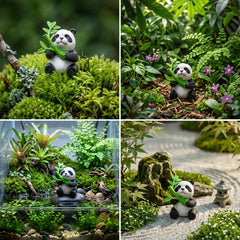 1 Pc Universal Panda Resin Character Decoration Accessories For Car