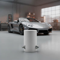 1 Pc Universal White Coated Car Exhaust Tip In Premium Quality (Medium)