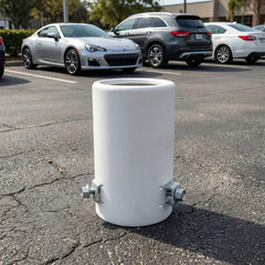 1 Pc Universal White Coated Car Exhaust Tip In Premium Quality (Medium)