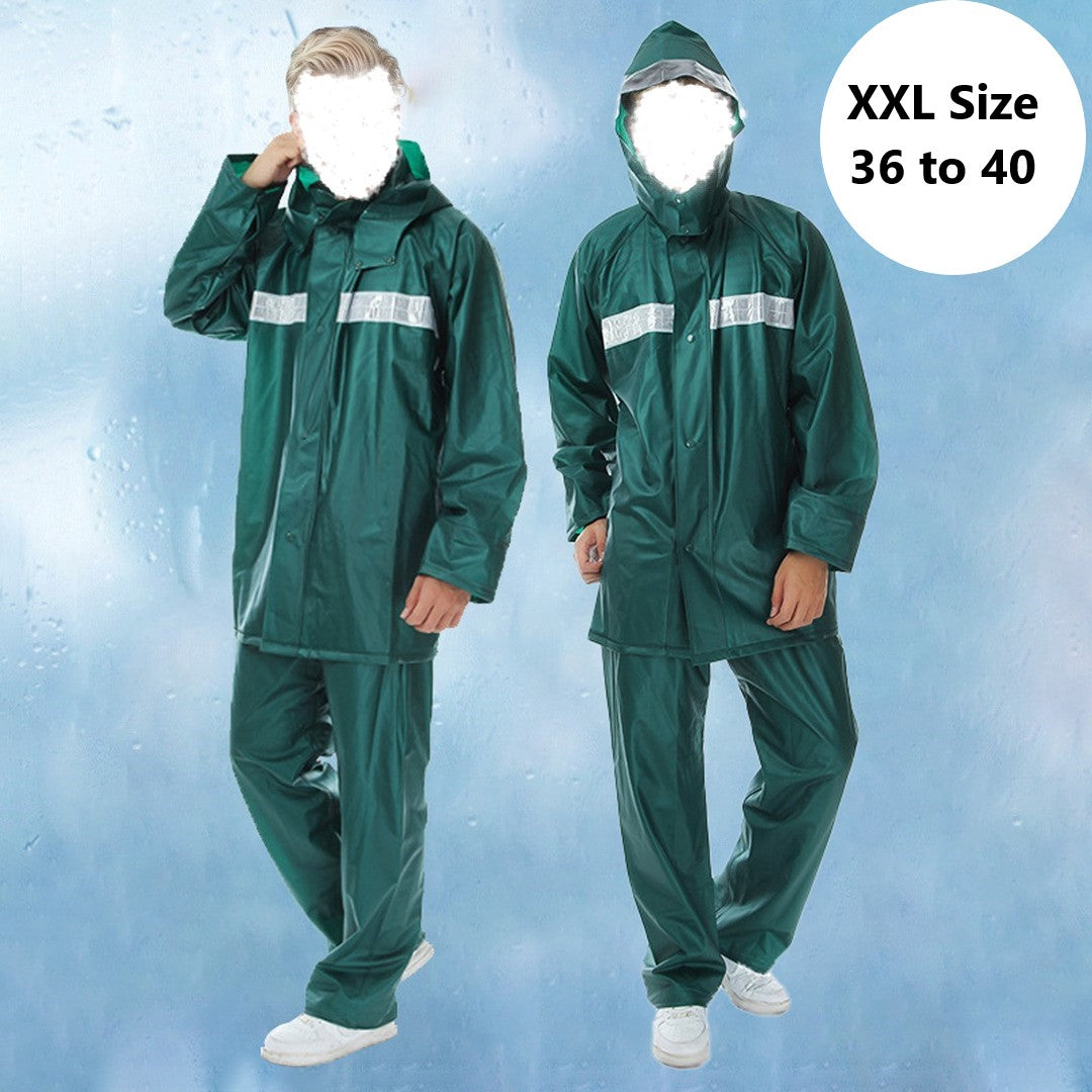 1 Pc Set Rain Suit Waterproof Full Body Rain Suit Coat And Trouser For Men (XXL)