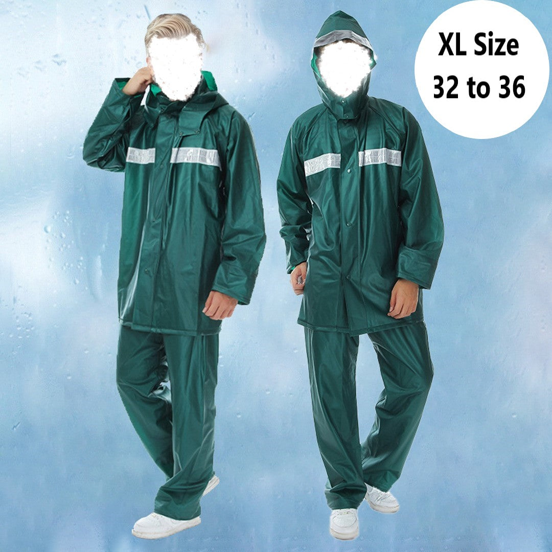 1 Pc Set Rain Suit Waterproof Full Body Rain Suit Coat And Trouser For Men (XL)