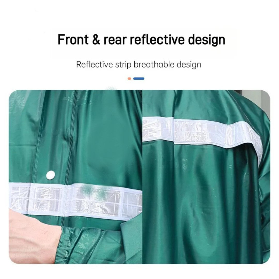 Bundle of Rain Suit & Rain Shoes Waterproof Shoes Cover with Rain Suit