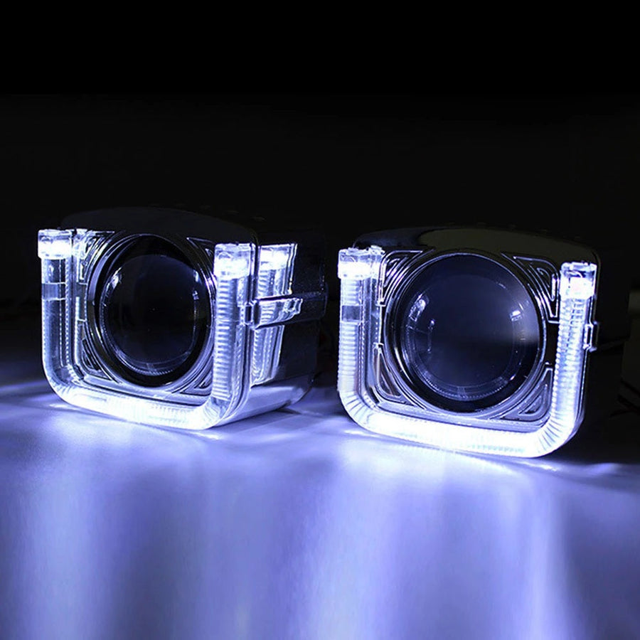 LIUHAWK Bi Xenon Projector White DRL Cut Style 55 Watt SMD Complete Set