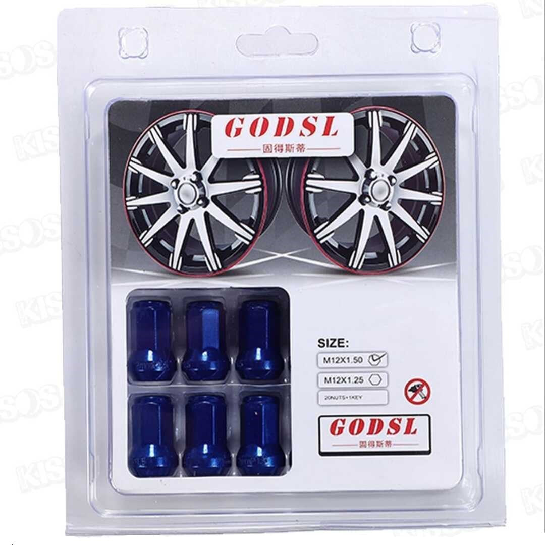 20 Pc Set Universal Spline 1.5 Lug Nut For Cars In Premium Quality (Blue)