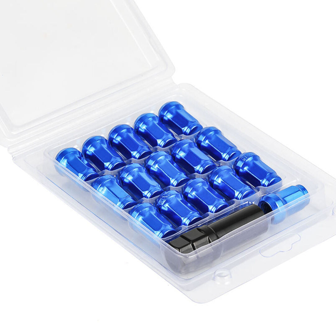 20 Pc Set Universal Spline 1.5 Lug Nut For Cars In Premium Quality (Blue)