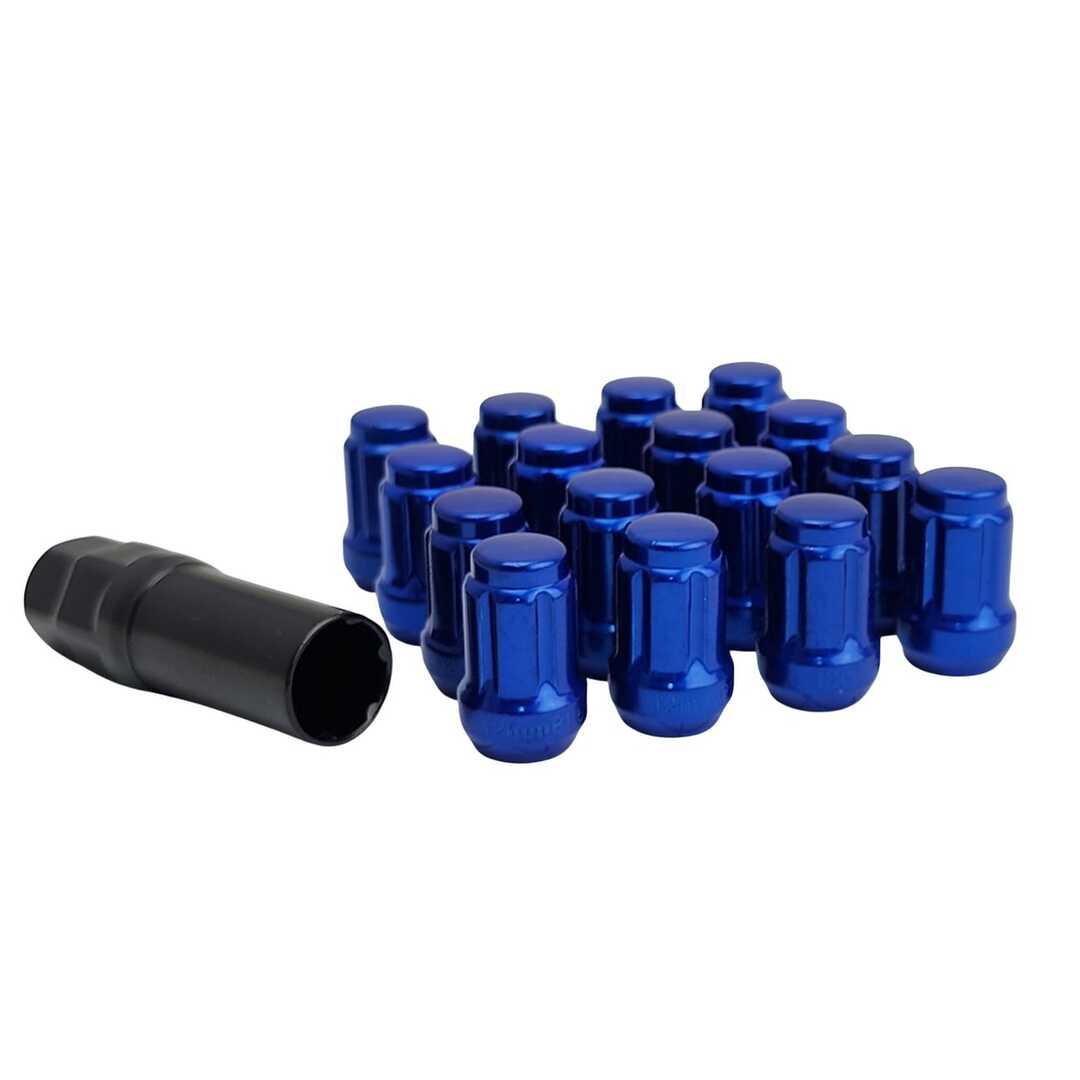 20 Pc Set Universal Spline 1.5 Lug Nut For Cars In Premium Quality (Blue)