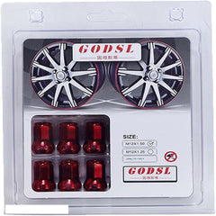 20 Pc Set Universal Spline 1.5 Lug Nut For Cars In Premium Quality (Red)