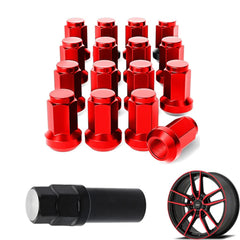 20 Pc Set Universal Spline 1.5 Lug Nut For Cars In Premium Quality (Red)