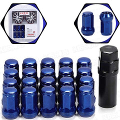 20 Pc Set Universal Spline 1.5 Lug Nut For Cars In Premium Quality (Blue)