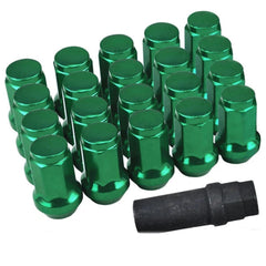 20 Pc Set Universal Spline 1.5 Lug Nut For Cars In Premium Quality (Green)