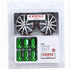20 Pc Set Universal Spline 1.5 Lug Nut For Cars In Premium Quality (Green)