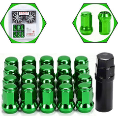20 Pc Set Universal Spline 1.5 Lug Nut For Cars In Premium Quality (Green)
