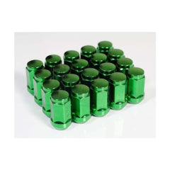 20 Pc Set Universal Spline 1.5 Lug Nut For Cars In Premium Quality (Green)