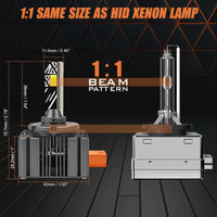 2 Pc Set GMKA D Series D1S LED Headlight Bulb 85W Replace HID Xenon White Conversion Kit