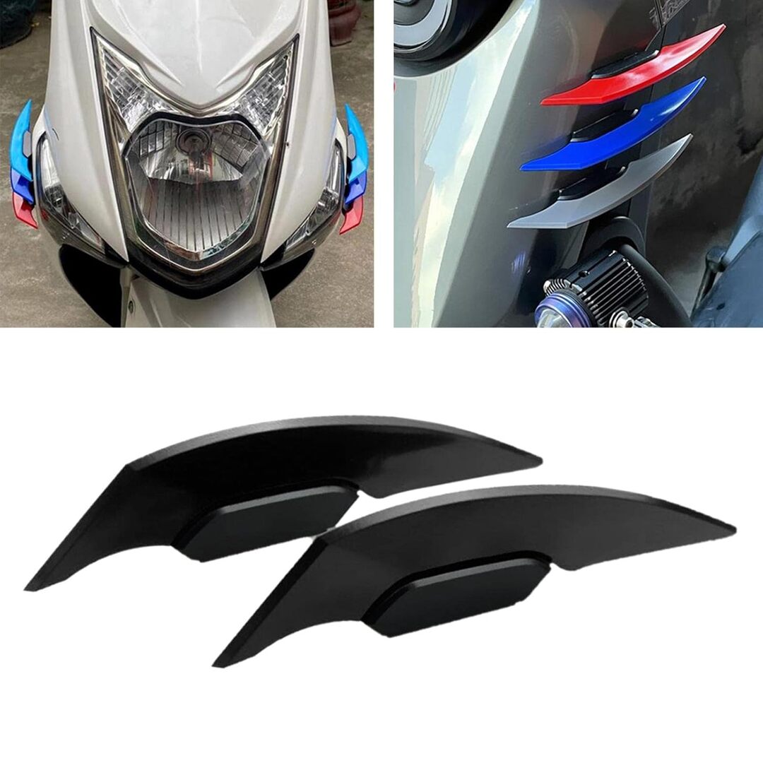 2 Pc Set Universal Motorcycle Winglet Aerodynamic Spoiler Wing with Adhesive Motorbike Decoration Equipment