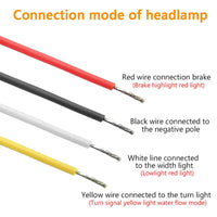2 Pcs 3in1 LED Tail Light DRL Running Light Rear Brake Lamp Turn Signal Lamp