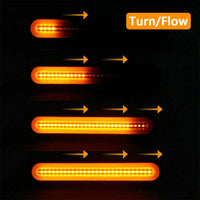 2 Pcs 3in1 LED Tail Light DRL Running Light Rear Brake Lamp Turn Signal Lamp