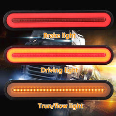 2 Pcs 3in1 LED Tail Light DRL Running Light Rear Brake Lamp Turn Signal Lamp
