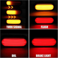 2 Pcs LED Tail Light DRL Running Light Rear Brake Lamp Turn Signal Lamp