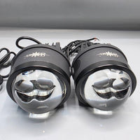 2 Pcs Ser Universal GMKA Led Laser Bumper Projector Lens in Dual Color With High Low Function